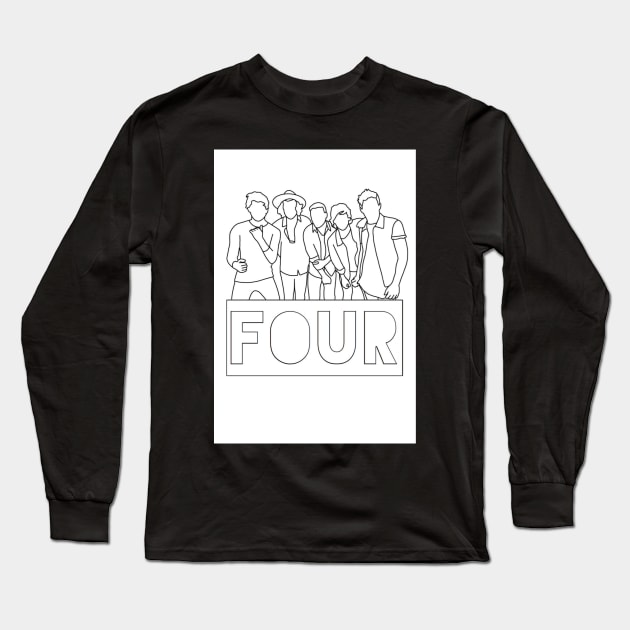 Four - One Direction Long Sleeve T-Shirt by designr-shop